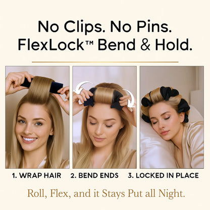 Advertisement for a hair product with step-by-step instructions on use.